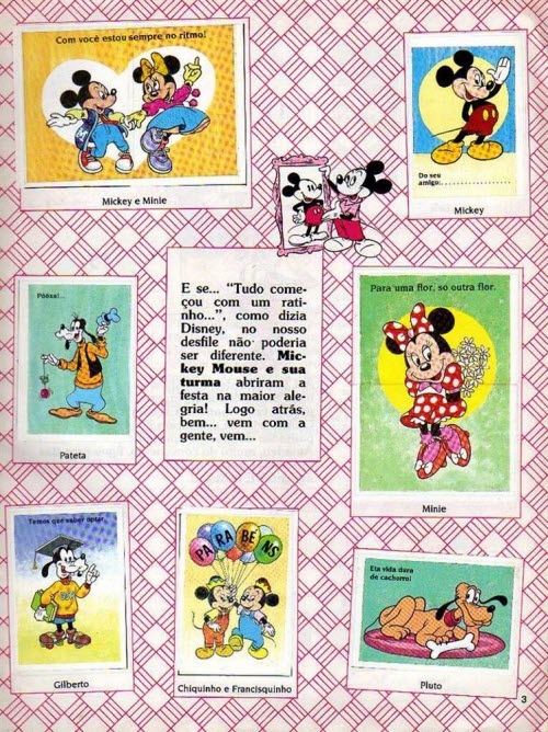 Álbum de Figurinhas Disney em Desfile