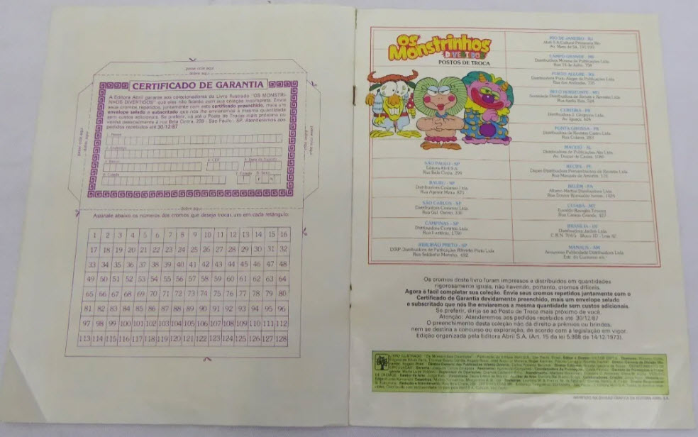 Álbum Os Monstrinhos Divertidos