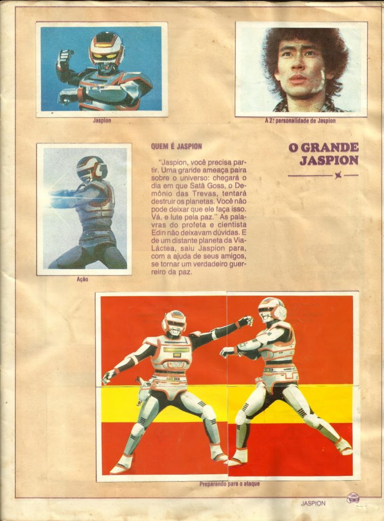 Álbum de Figurinhas Jaspion e Changeman Bloch
