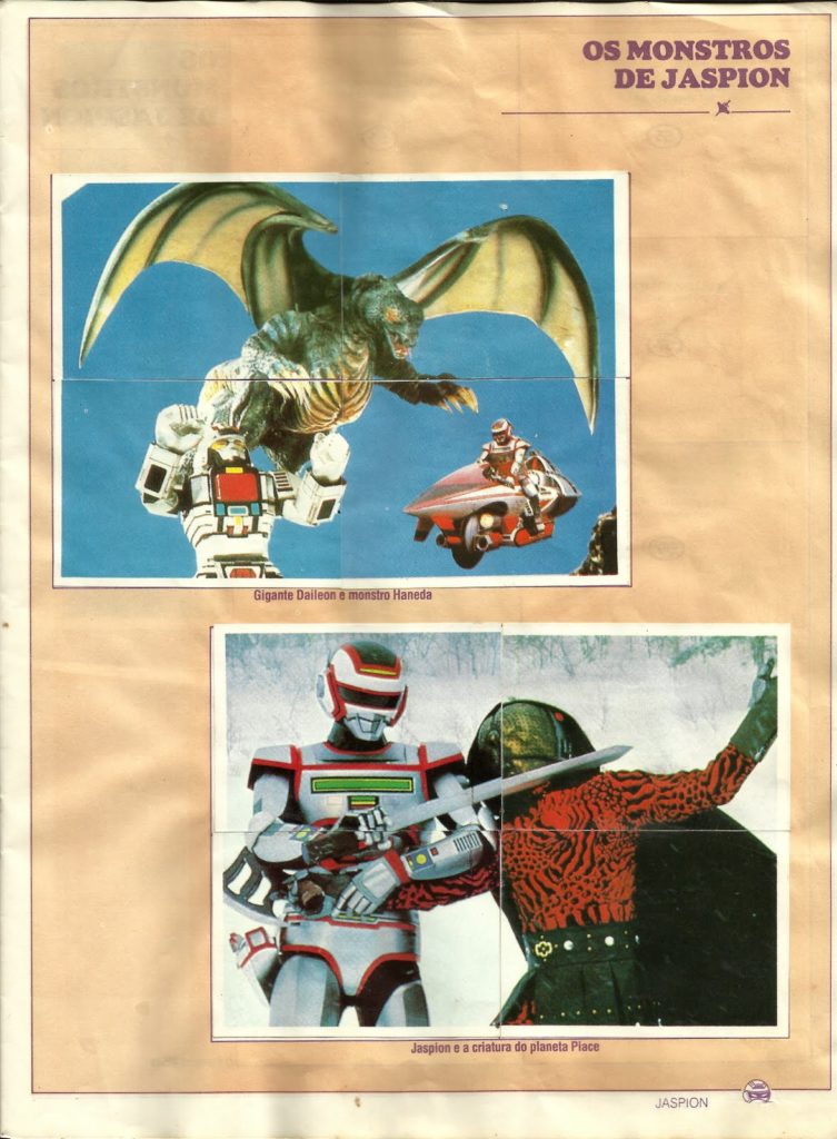 Álbum de Figurinhas Jaspion e Changeman Bloch