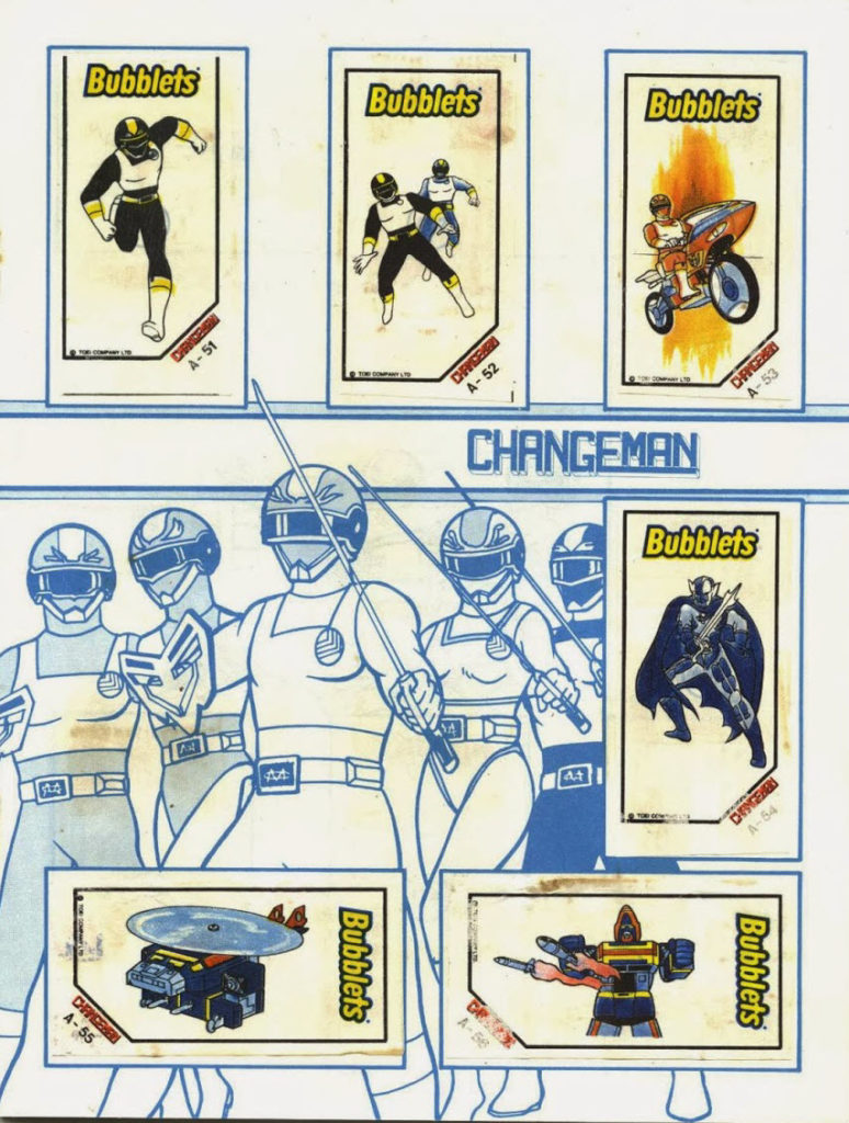 Jaspion e Changeman Bubblets
