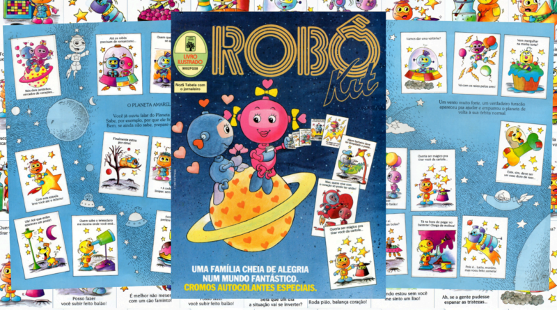 Álbum de Figurinhas Robô Kit Abril