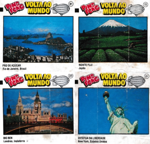 Figurinhas Pìng Pong Volta ao Mundo